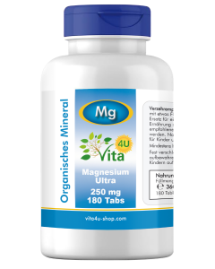 Magnesium Ultra 250mg, 180 Tabs - organisch & bioverfügbar