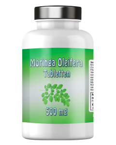 Moringa Oleifera 500mg, 400 Tabletten | Moringa Blattpulver als praktische Tablette