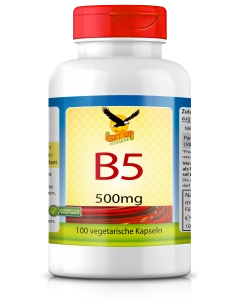 Vitamin B5 (Pantothensäure) 500mg, 100 Kapseln - get up