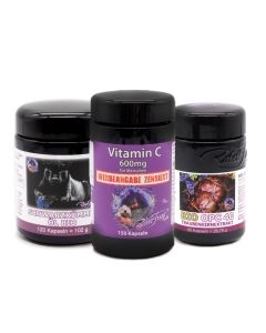 Allergie Paket Robert Franz Schwarzkümmelöl Bio, Bio OPC, Vitamin C 600