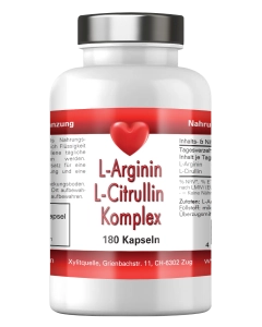 L-Arginin &amp; L-Citrullin Komplex, 180 veg. Kaps
