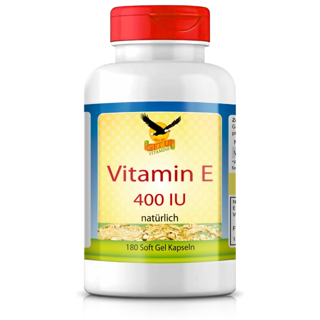 Vitamin E natürlich (D-alpha-Tocopherol), 180 Kapseln - get up