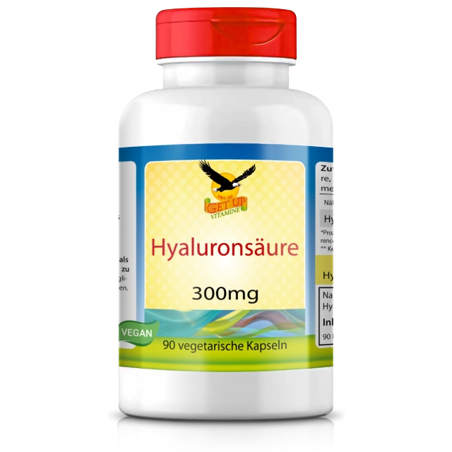 Hyaluronsäure 300mg vegan, 90 Kapseln - get up