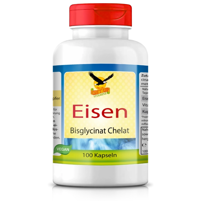 Eisen Premium mit Kupfer & Vitamin C, 100 Kapseln - get up