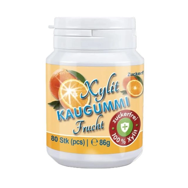 Xylit Kaugummi FRUCHT, 80 Stk.