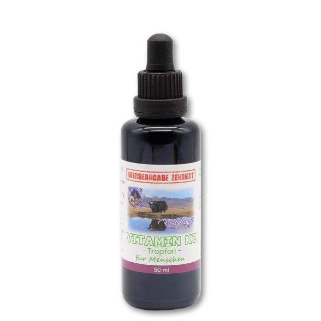 Vitamin K2 Tropfen, 50ml - 1700 Tropfen, natürlich - RF
