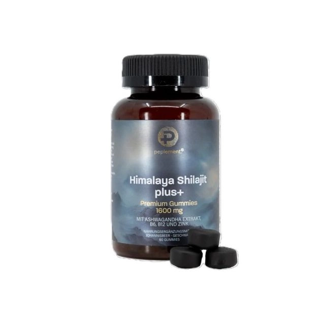 Himalaya Shilajit plus+ Ashwagandha, B6, B12, Zink, 60 Gummies - PEP