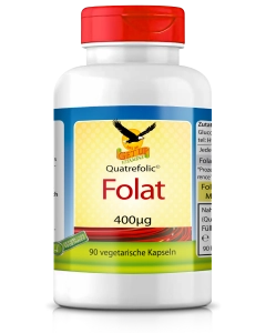 Folat (Folsäure) 400mcg, 90 Kapseln - get up