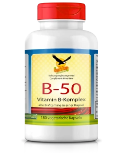 Vitamin B50 Komplex, 180 vegetarische Kapseln - get up