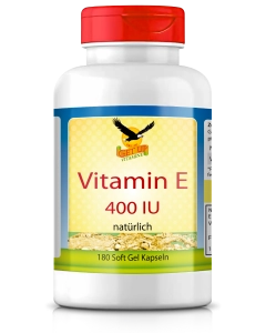 Vitamin E natürlich (D-alpha-Tocopherol), 180 Kapseln von GetUP