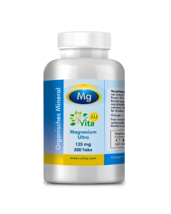 Magnesium Ultra 125mg, 300 Tabs - mit Magnesiumglycinat besonders bioverfügbar