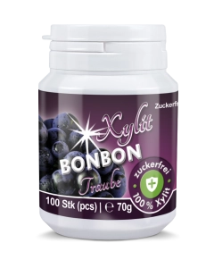 Bonbons mit Xylit - Birkenzucker - TRAUBE, 100 Stk.
