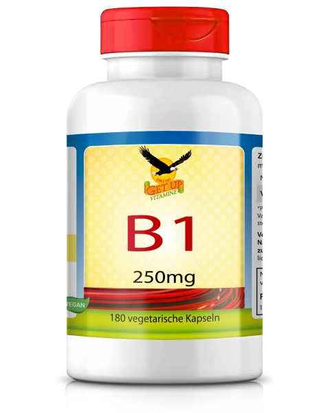 Vitamin B1 Thiamin, 250mg, 180 Kapseln - get up