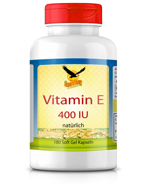 Vitamin E natürlich (D-alpha-Tocopherol), 180 Kapseln - get up