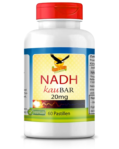 NADH 20mg, kaubar, 60 Pastillen - get up