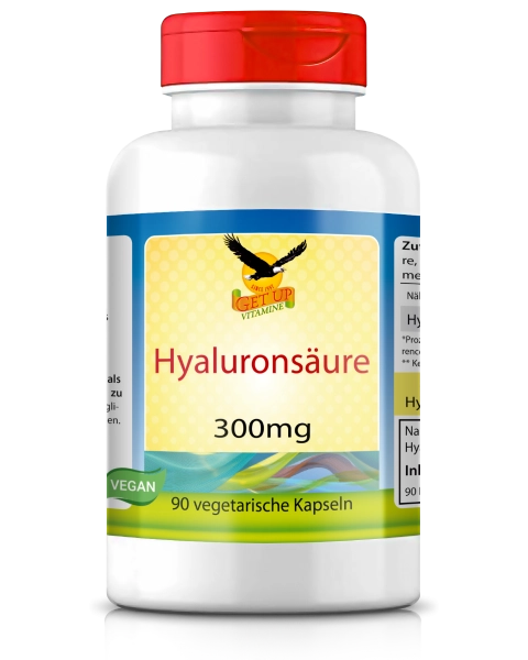 Hyaluronsäure 300mg vegan, 90 Kapseln - get up
