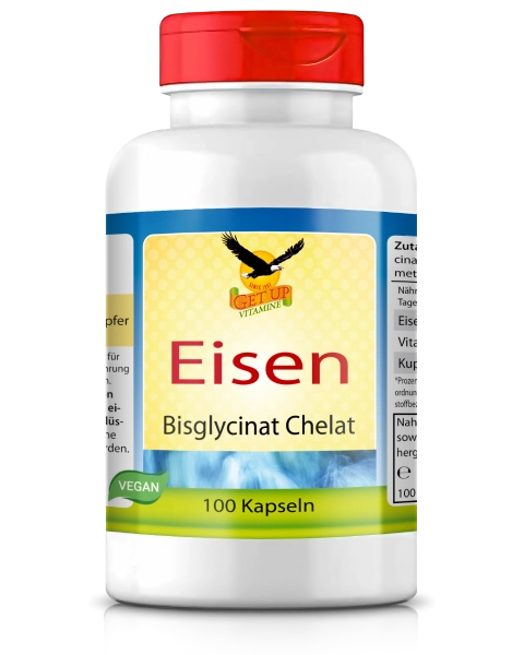 Eisen Premium mit Kupfer & Vitamin C, 100 Kapseln - get up