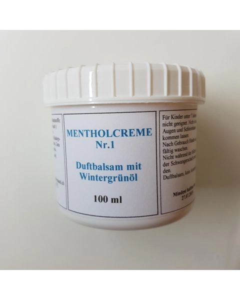 Mentholcreme mit Wintergrünöl Nr.1 blau 100 ml