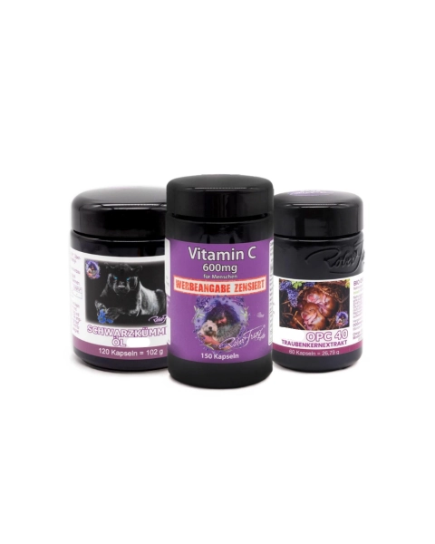 Allergie Paket Robert Franz, Schwarzkümmelöl, OPC, Vitamin C 600