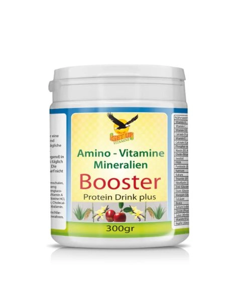 Protein Booster Plus - vegetarischer Protein-Komplex mit Vitaminen & Mineralien Protein Drink 300 g  - get up