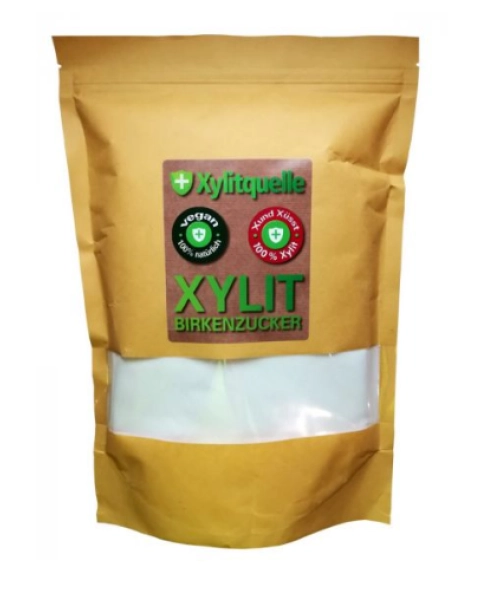 Xylit Birkenzucker naturrein & gentechfrei, 1kg Standbeutel