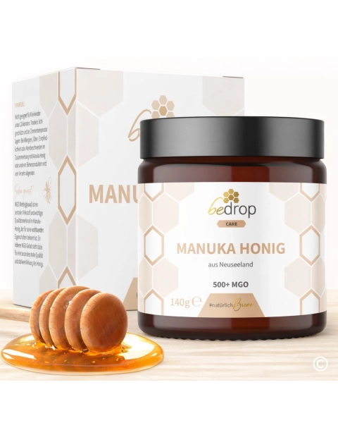 Manuka Honig MGO 500+, 140g - bedrop