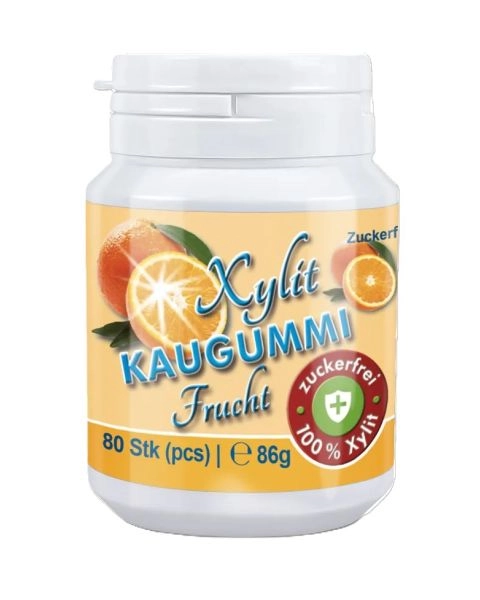 Xylit Kaugummi FRUCHT, 80 Stk.