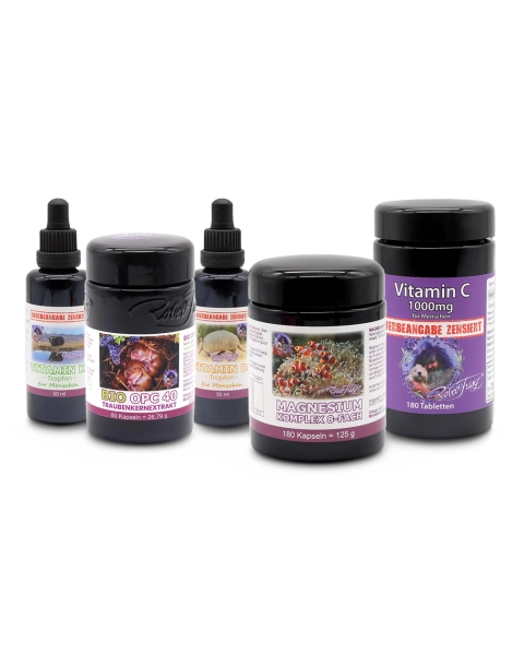 Kombi Paket Robert Franz, Vitamin D3, Vitamin K2, BIO OPC 40, Vitamin C1000, Magnesium Komplex