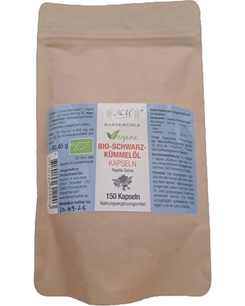 Schwarzkümmelöl Kapseln (ägypt.) Nachfüllpackung, 150 Kapseln