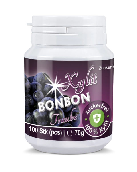 Xylit Bonbons TRAUBE, 100 Stk.