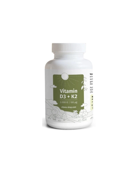 Vitamin D3 2000 IE + K2 100μg , 180 Tabletten