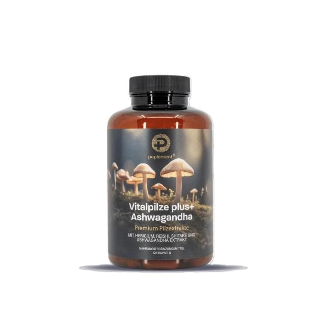 Vitalpilze plus+ Ashwagandha, 120 Kapseln - PEP